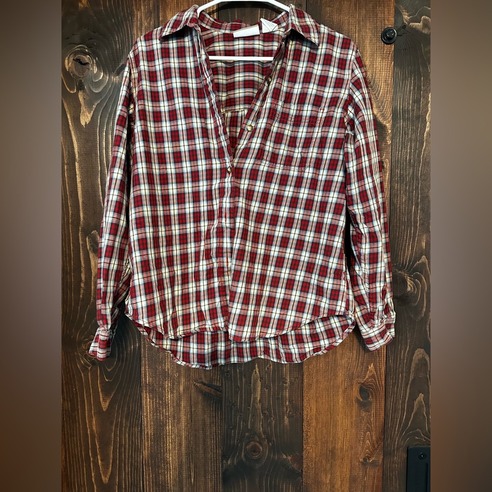 Liz Clairborne Men's Red Plaid Shirt